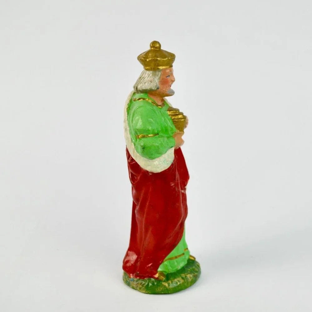 Vintage Hand-Painted Wise Man Figurine For Nativity Scene 6